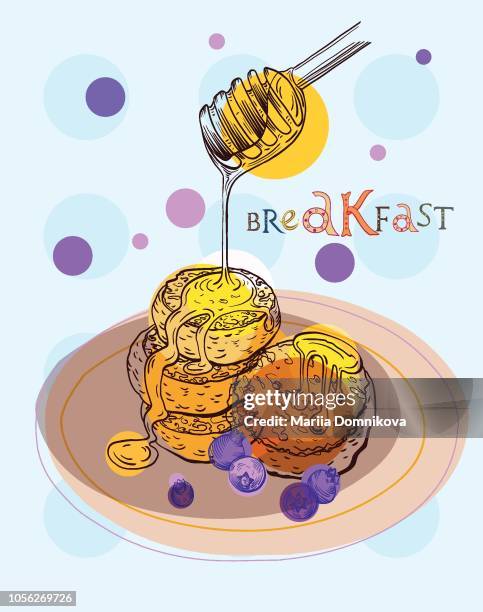 sweet cottage cheese pancake - cottage cheese fruit stock illustrations