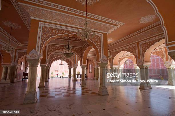 View of the Diwan-i-Khas building within the City Palace that is rented out for high profile weddings on October 17, 2010 in Jaipur, India. Singer...