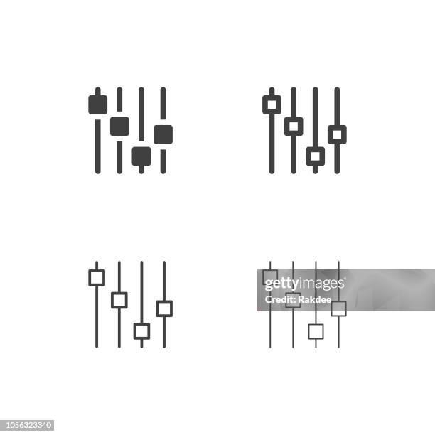 ilustraciones, imágenes clip art, dibujos animados e iconos de stock de eléctrica efecto iconos - serie multi - equipo de montaje