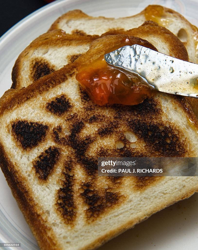 Fresh toast just out of the "Jesus Toast
