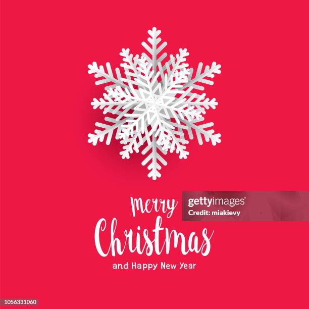 papier schneeflocken weihnachtskarte - paper snowflakes stock-grafiken, -clipart, -cartoons und -symbole