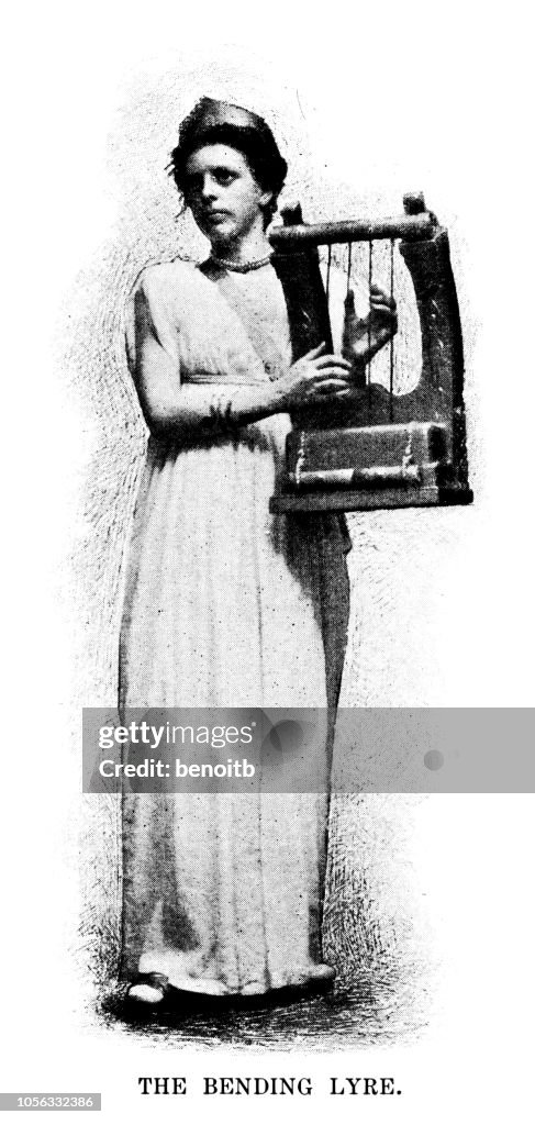 Woman playing the bending lyre