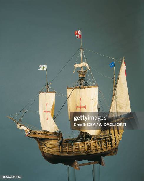 Model of the Santa Maria, caravel of Christopher Columbus.