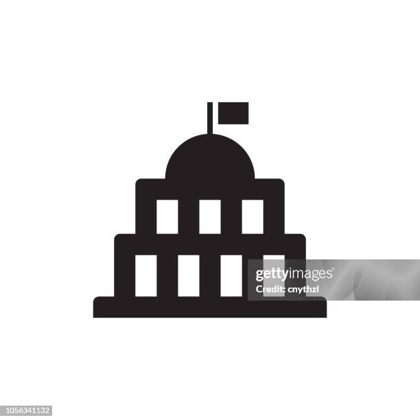 governance icon - capitol hill icon stock illustrations