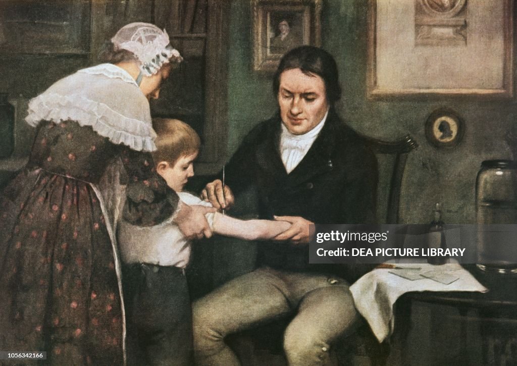 Dr Edward Jenner performing vaccination