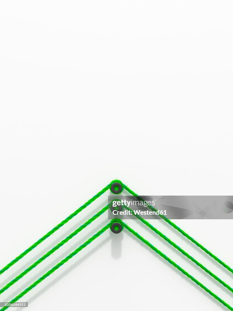Thread Direction Arrows 3d Rendering Arrow Shape Made From Colorful Threads Showing The ...