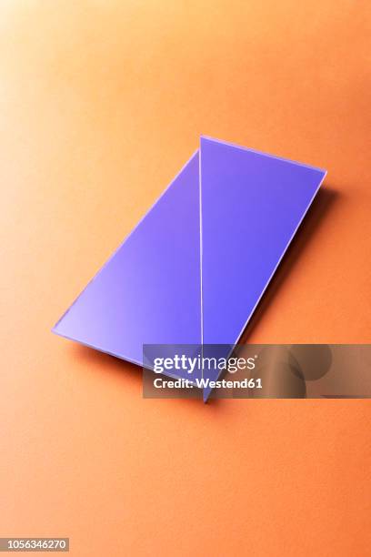 broken rectangle shaped mirror on orange background - broken mirror stock illustrations