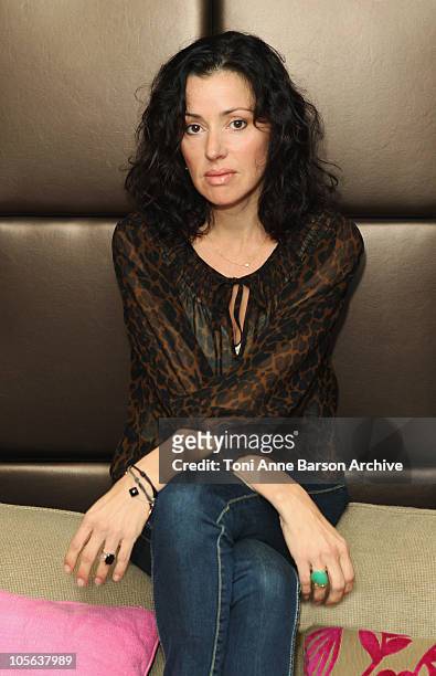 Singer Tina Arena poses for an exclusive Portrait session during the 12th International 'Festival des Antipodes' at Hotel des Lices on October 16,...