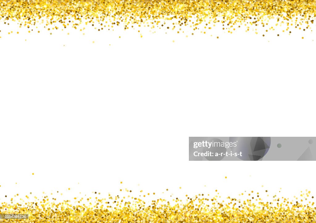 Golden dust. Glitter background.