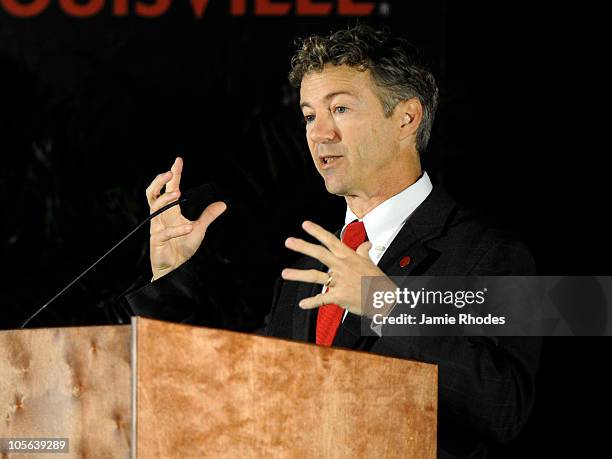 Republican Senate hope Rand Paul participates with Democratic Senate hopeful Jack Conway in a U.S. Senate debate at the University of Louisvile on...