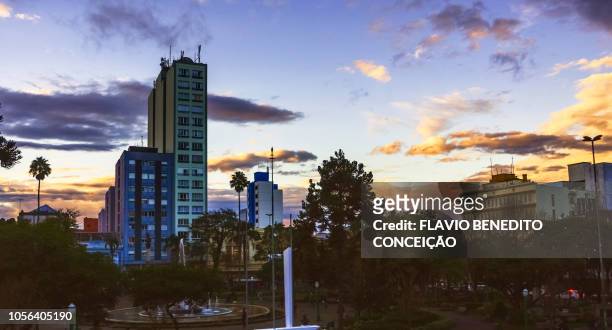 city of caxias in the state of rio grande do sul in brazil city of italian immigrants with their buildings and streets. - rio grande do sul state stockfoto's en -beelden