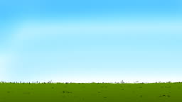 Cartoon Grass Line With Clear Sky High-Res Stock Video Footage - Getty  Images