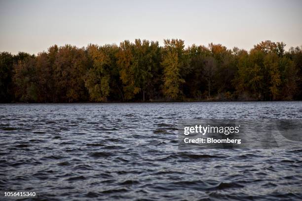 Water flows in the Mississippi River in Hastings, Minnesota, U.S., on Friday, Oct. 19, 2018. 3M's Cottage Grove factory had been churning out some...