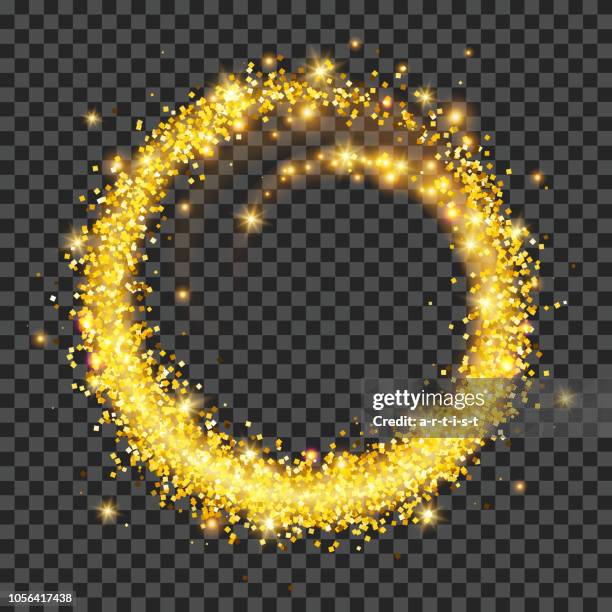 golden dust. glitter background. - confetti falling transparent stock illustrations
