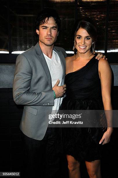 Actors Ian Somerhalder and Nikki Reed arrive at Spike TV's "Scream 2010" at The Greek Theatre on October 16, 2010 in Los Angeles, California.