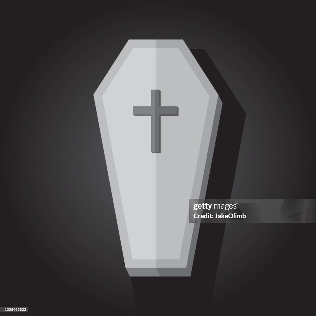 Ícone do caixão velho liso