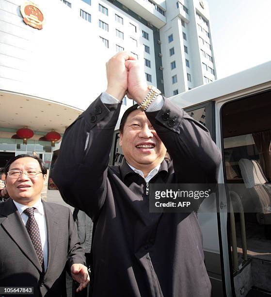 Photo dated March 28, 2007 shows Chinese Vice President Xi Jinping, then head of the Zhejiang provincial givernment, greeting well-wishers before his...