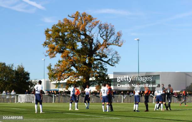 General view of the match during the Premier League 2 match between Tottenham Hotspur and Swansea City at Tottenham Hotspur Training Centre on...