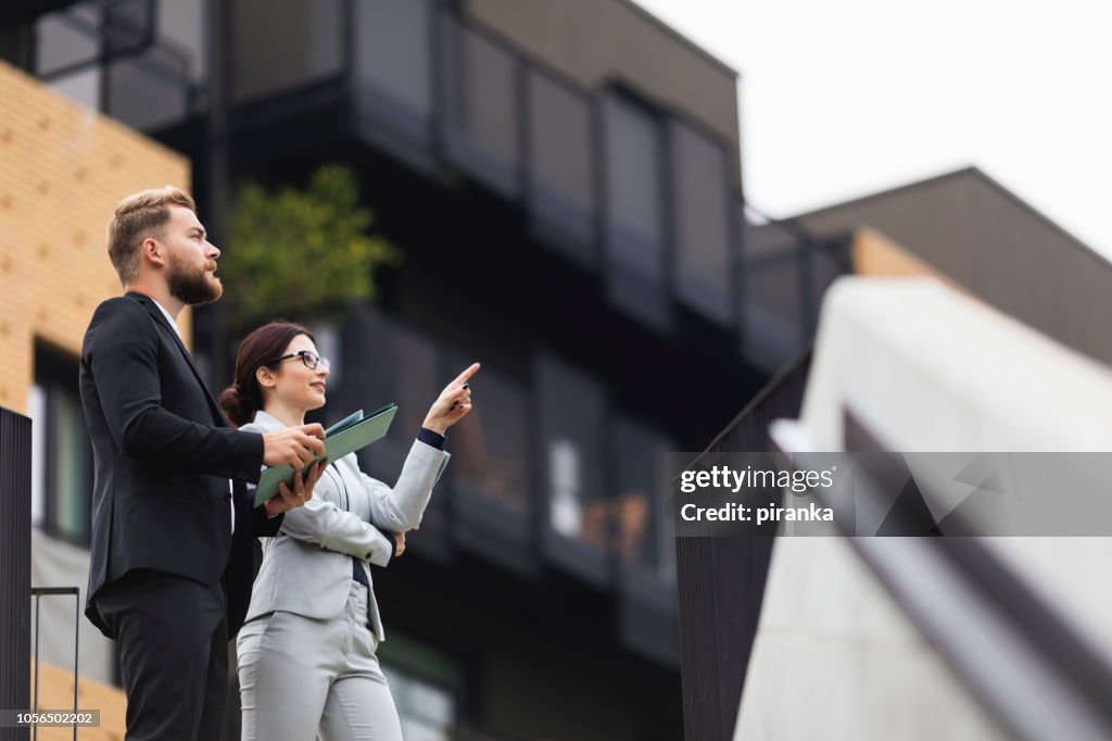 Real estate agent on a meeting