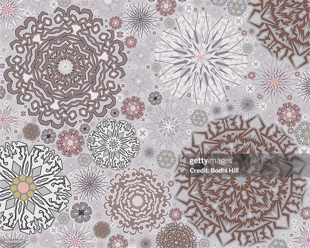 Pink Snowflake Pattern