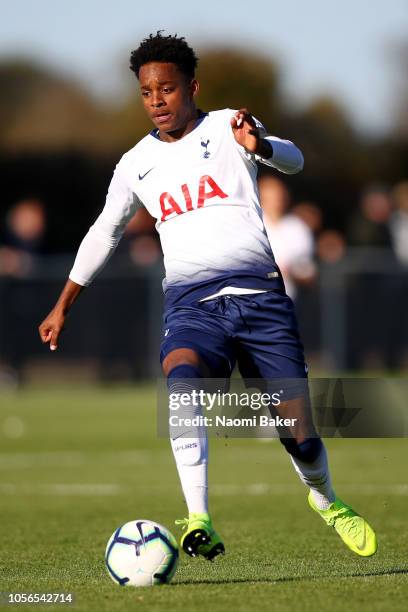 Neil Bennett of Tottenham Hotspur in action during the Premier League 2 match between Tottenham Hotspur and Swansea City at Tottenham Hotspur...