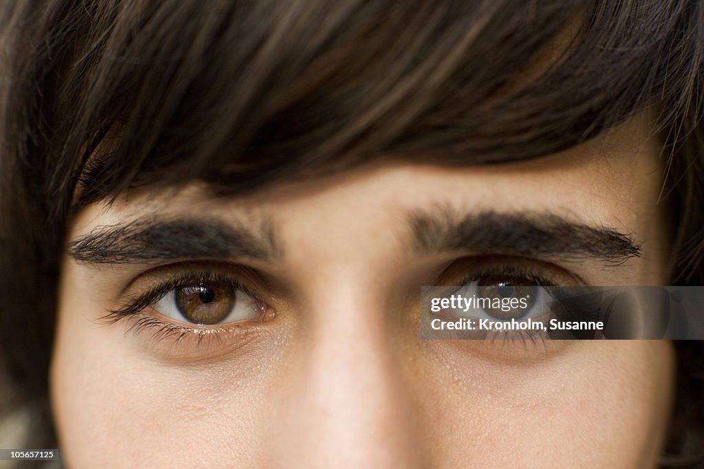 Close up of mans eyes
