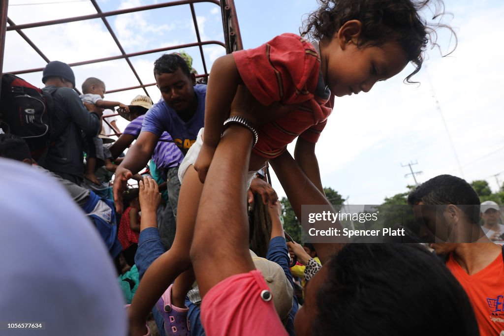 Thousands Of Hondurans In Migrant Caravan Continue March Through Mexico