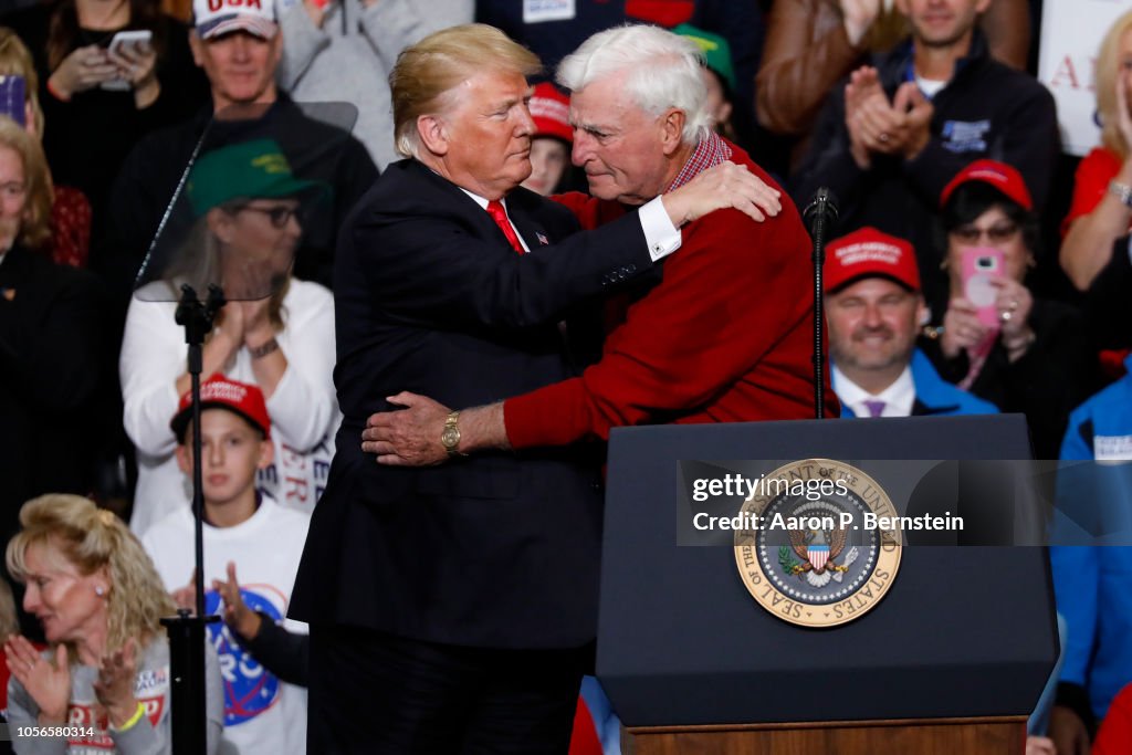 President Trump Holds Rally In Indianapolis Ahead Of The Midterm Elections