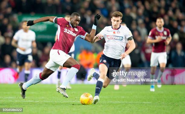 Yannick Bolasie of Aston Villa during the Sky Bet Championship match between Aston Villa and Bolton Wanderers at Villa Park on November 02, 2018 in...