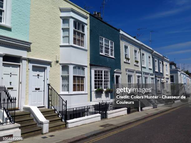 houses of hillgate village london - west front stock pictures, royalty-free photos & images