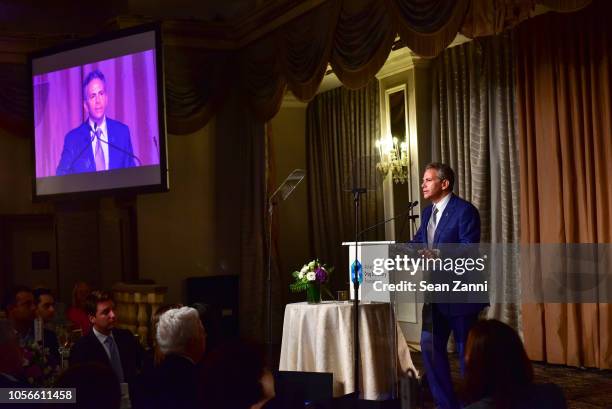 David R. Weinreb speaks during the Alzheimer's Drug Discovery Foundation's Ninth Annual Fall Symposium + Luncheon at The Pierre Hotel on November 2,...