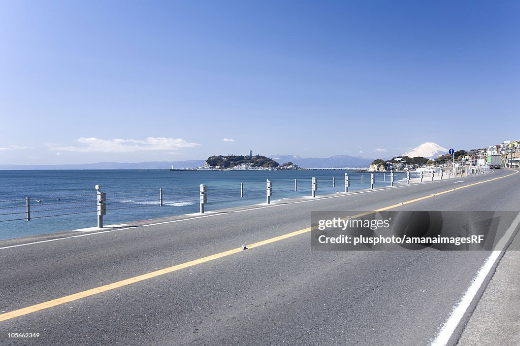 Enoshima Island and Mt. Fuji