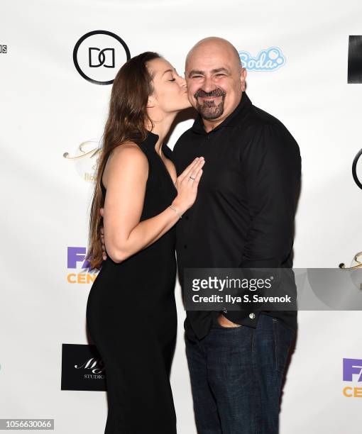Dani Daniels and Vic Cipolla pose during Dinner With Dani Launch Party at The Mezzanine on November 2, 2018 in New York City.
