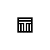 Square Stripes Vector Logo Letter T