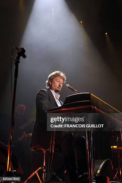 Supertramp rock band's founder, singer and musician Rick Davies performs on stage during a concert part of the "70-10" tour with several group's...