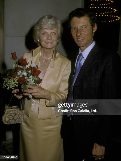 Actress Barbara Billingsley and actor Ken Osmond attend ABC Affiliates Party on May 9, 1983 at the Century Plaza Hotel in Century City, California.