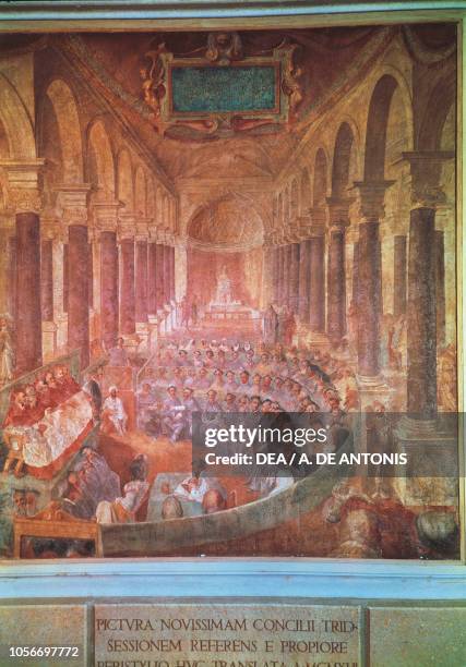 Session of the Council of Trent, fresco in the Loggia of the Apostolic Palace, Vatican.