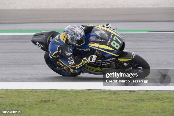 Remy Gardner of Australia and Tech3 Racing rounds the bend during the Moto2 qualifying practice during the MotoGP Of Malaysia - Qualifying at Sepang...