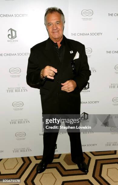 Actor Tony Sirico attends The Cinema Society & Everlon Diamond Knot Collection's screening of "Welcome To The Rileys" on October 18, 2010 at the...