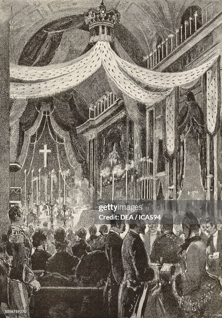 Funeral ceremony of Alfonso XII, King of Spain