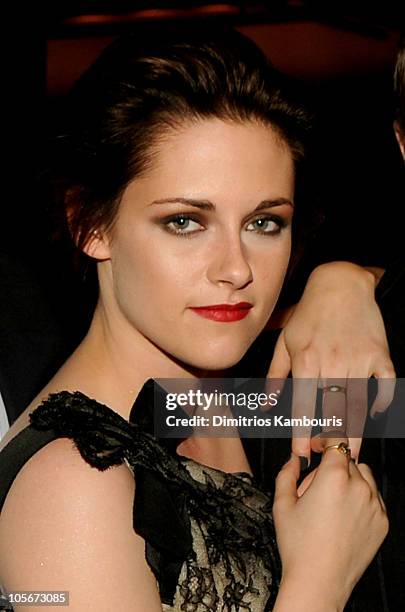 Actress Kristen Stewart attends The Cinema Society & Everlon Diamond Knot Collection's screening of "Welcome To The Rileys" on October 18, 2010 at...