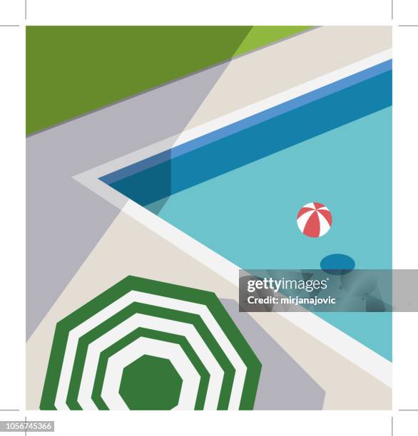 pool with blue water - diving stock illustrations