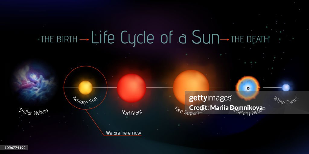 Vector de ciclo de vida del sol