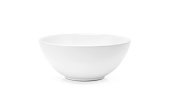 white ceramic bowl or deep dish simple kitchenware isolated on white background