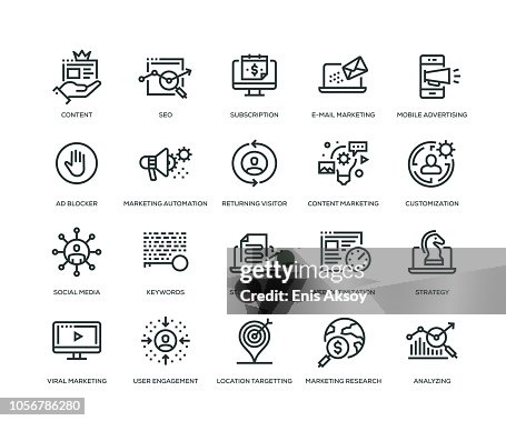 Digital Marketing Icons - Line Series Digital Marketing Icons - Line Series