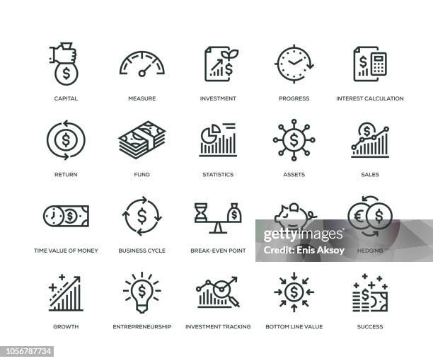 投資回収アイコン-ラインシリーズ - corporation icon点のイラスト素材／クリップアート素材／マンガ素材／アイコン素材