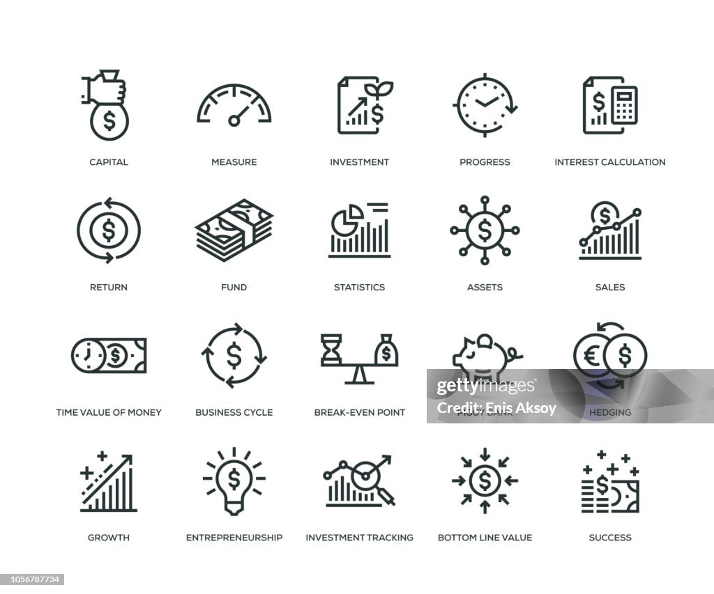 Return on Investment Icons - Line Series