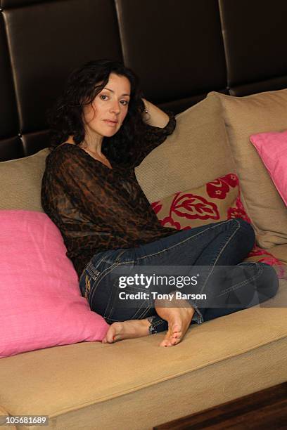 Singer Tina Arena poses for an exclusive Portrait session during the 12th International 'Festival des Antipodes' at Hotel des Lices on October 15,...