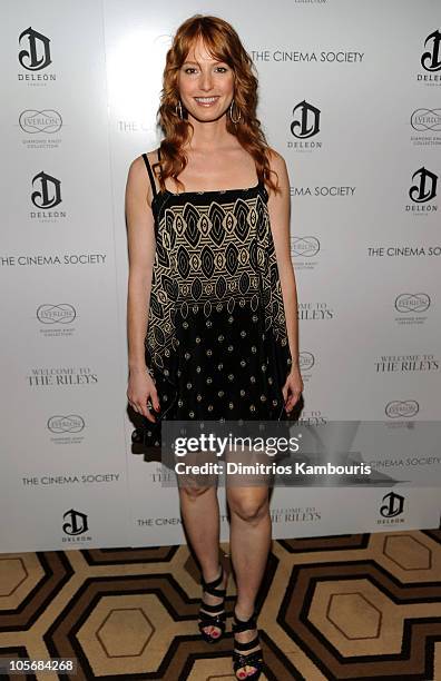 Actress Alicia Witt attends The Cinema Society & Everlon Diamond Knot Collection's screening of "Welcome To The Rileys" on October 18, 2010 at the...