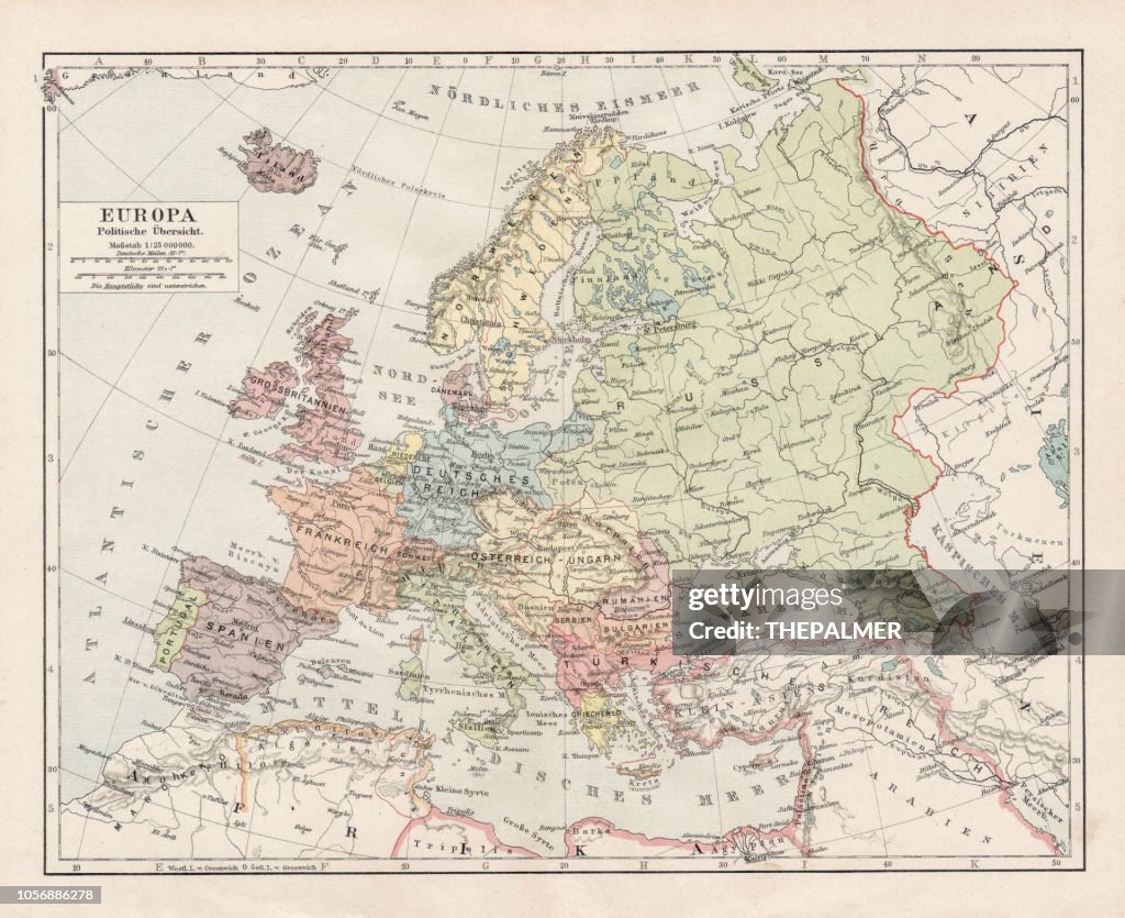 1900s Map Map Of Europe 1900 High-Res Vector Graphic - Getty Images